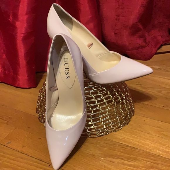 Light Patent Pink Guess Heels Size 7.5 M - Picture 2 of 5